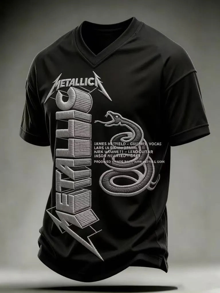 Men's Metallica Fans Print Casual T-Shirt