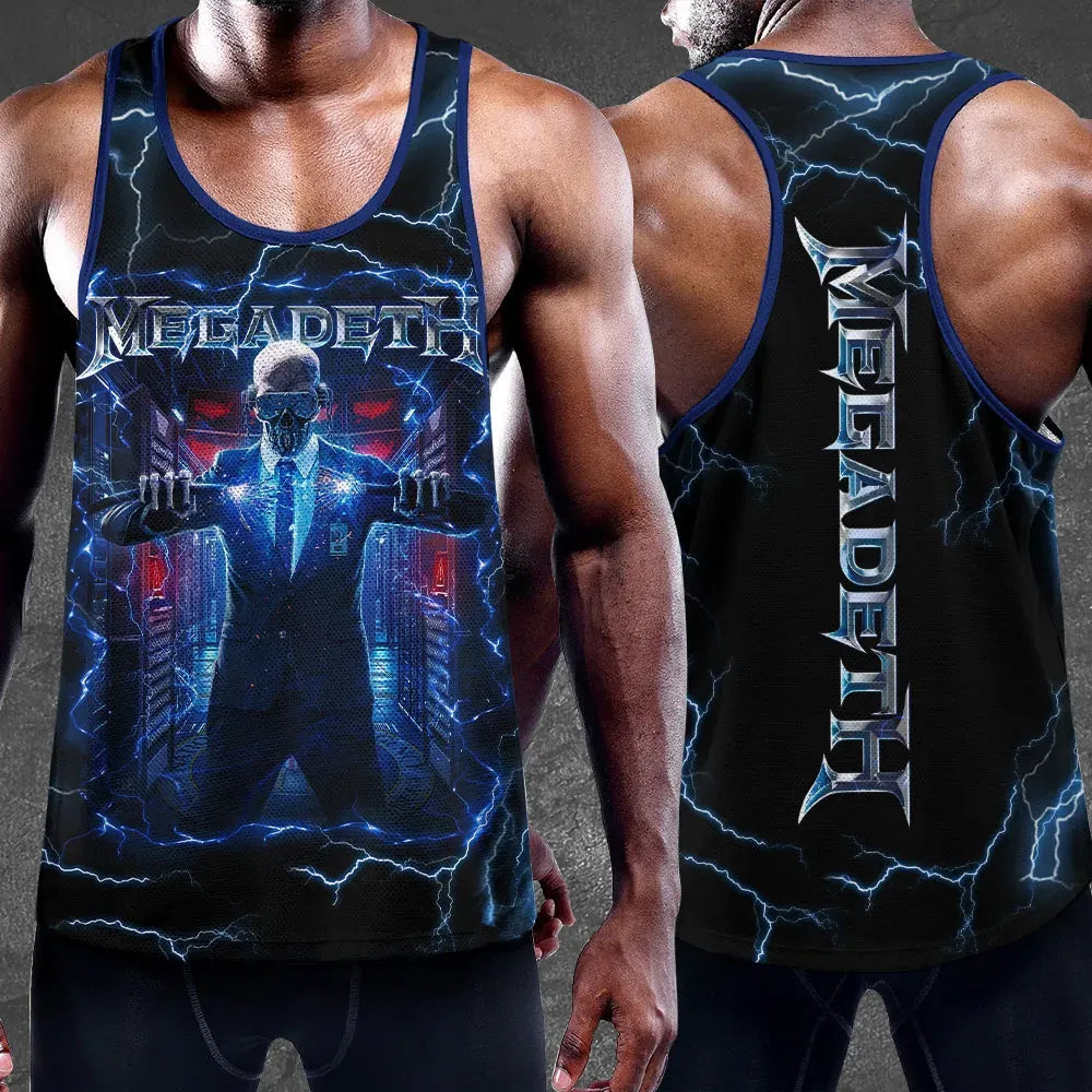 Men's American Thrash Metal Band Print Tank Top