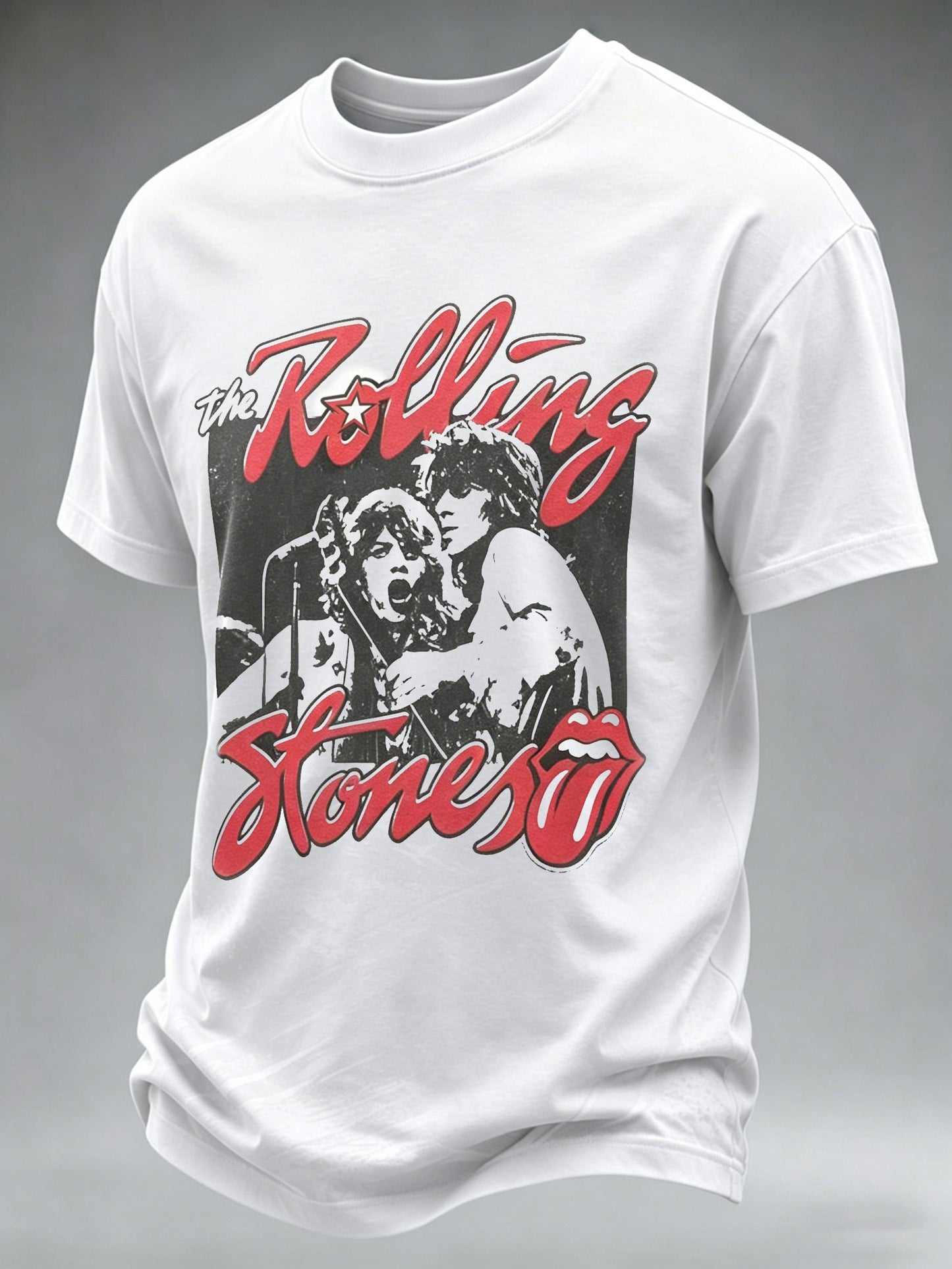 Men's Band Print Casual T-shirt