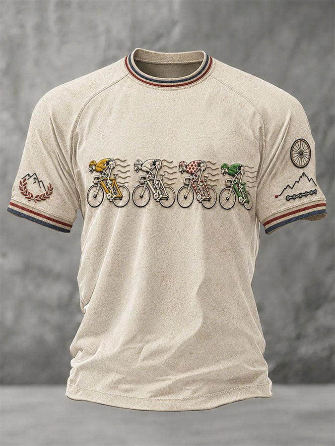 Men's Retro Print Short-Sleeve T-Shirt