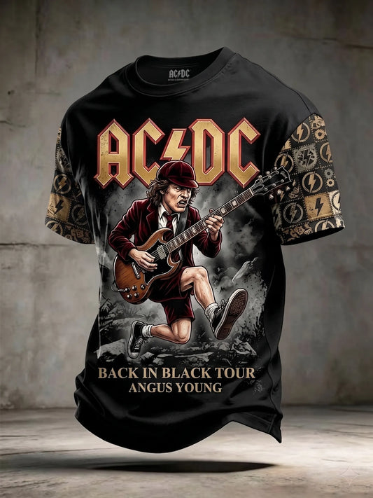 Men's Retro AC/DC Rock Band Fan T-Shirt