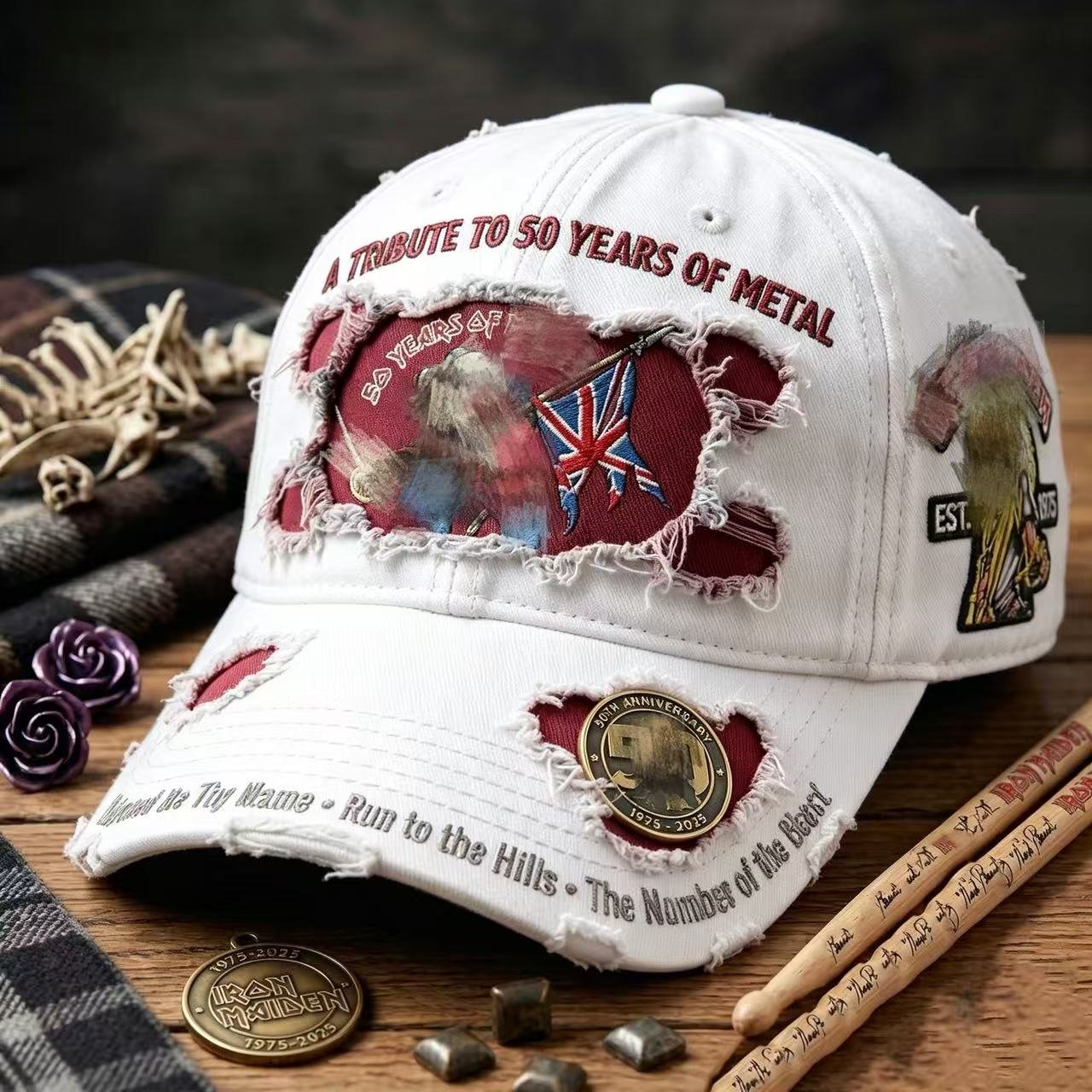 Unisex England Heavy Metal Band 2026 Tour Print Baseball Cap