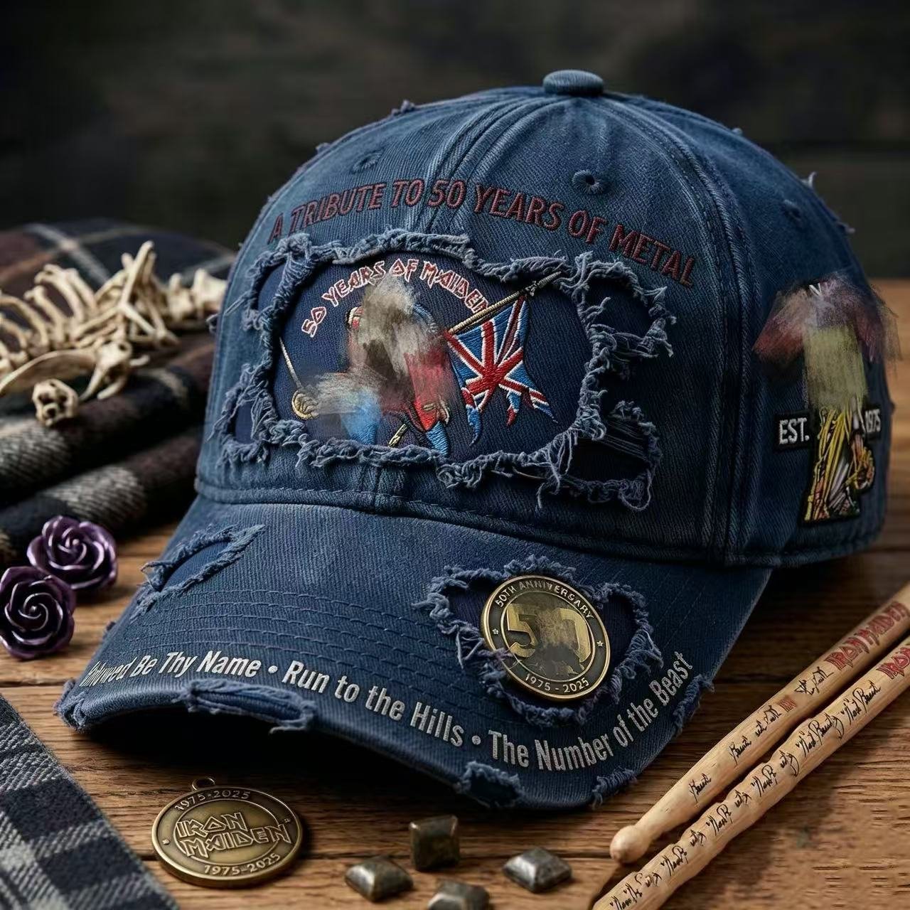 Unisex England Heavy Metal Band 2026 Tour Print Baseball Cap