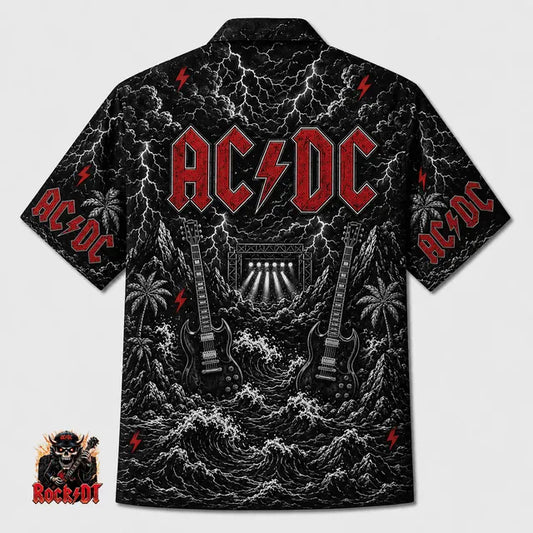 Men's Retro AC/DC Band Rock Fan Shirt