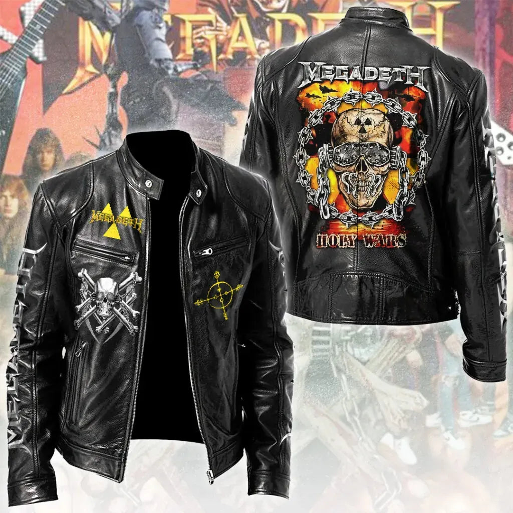 Men's American Thrash Metal Band Print Jacket