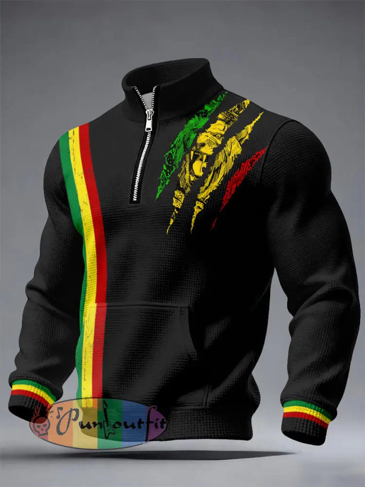 Men's Reggae Music Waffle Sweatshirts