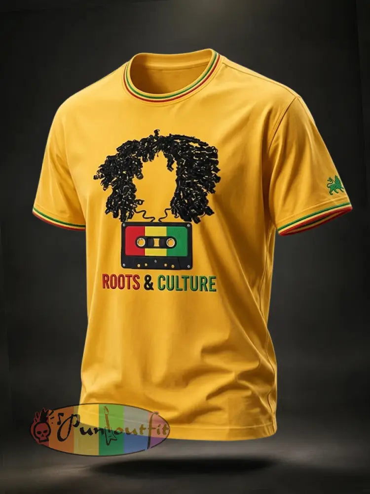 Fun Casual T-Shirt for Men Who Love Retro Reggae Music
