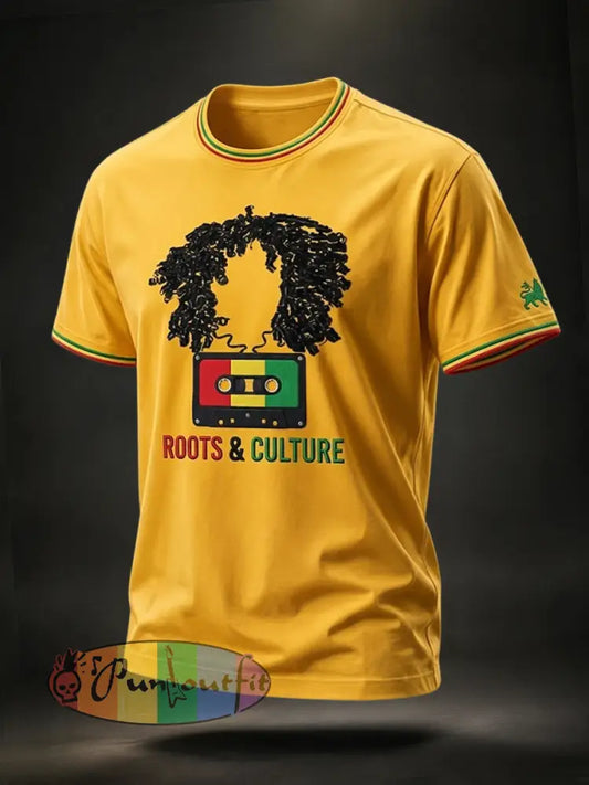 Fun Casual T-Shirt for Men Who Love Retro Reggae Music