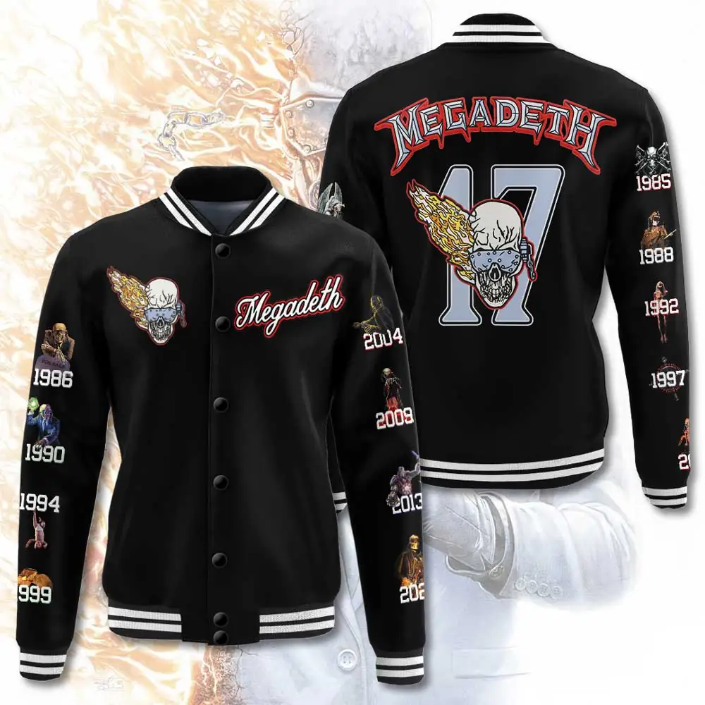 Men's American Thrash Metal Band Print Jacket