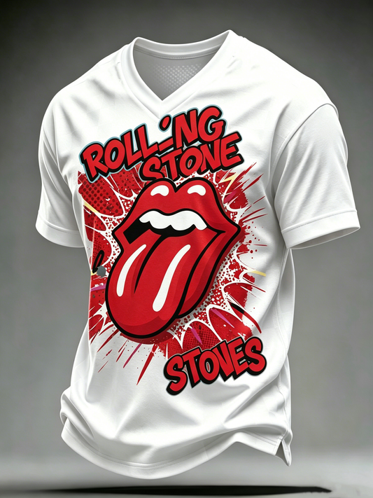 Men's British Rock Band Print Casual T-Shirt