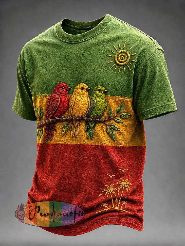 Men's 'Every Little Thing Is Gonna Be Alright' Printed Casual T-Shirt