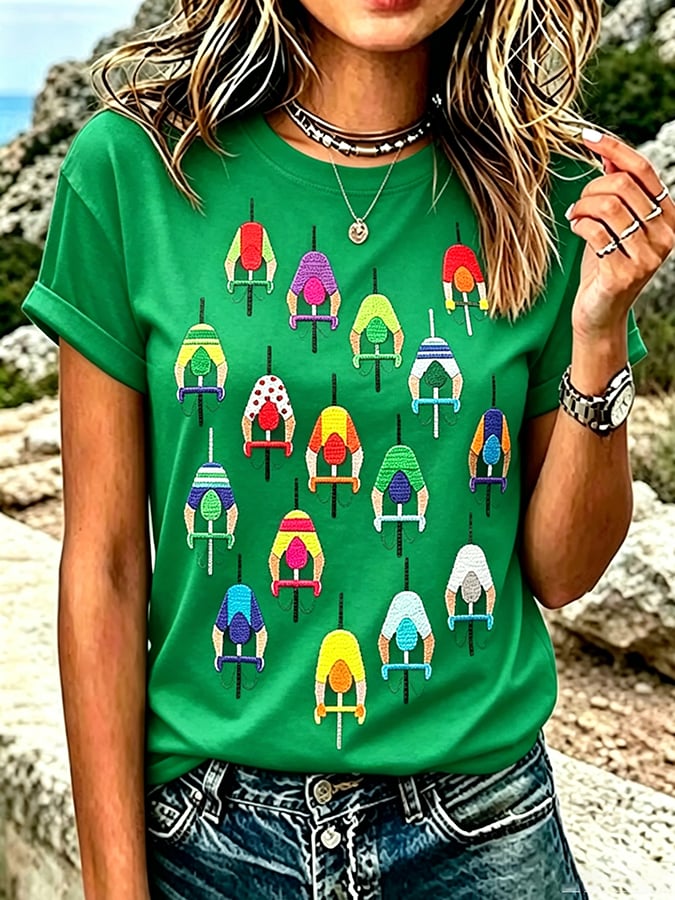 Women's Tour France Print Casual T-Shirt