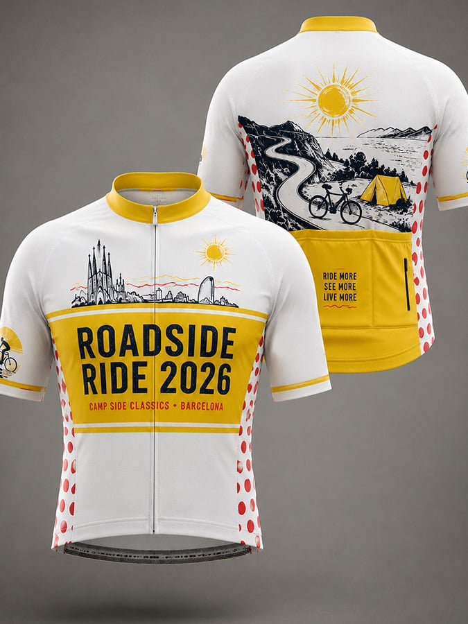 Maillot de cyclisme imprimé Tour de France pour hommes