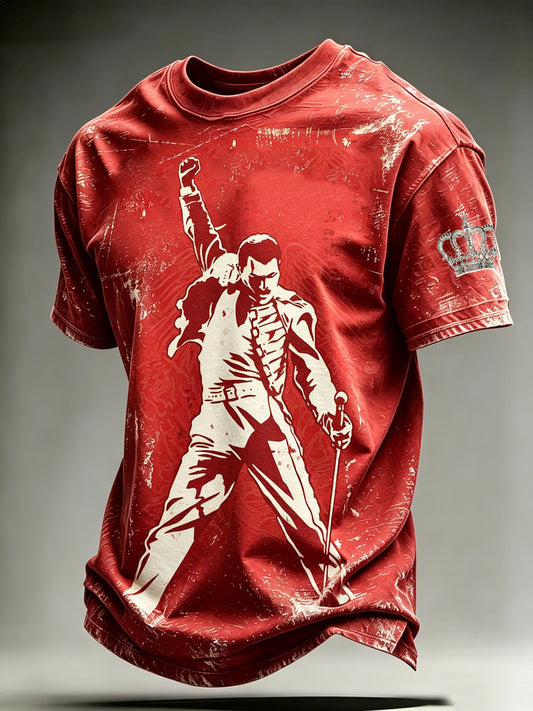 Men's Music-Print Casual Top
