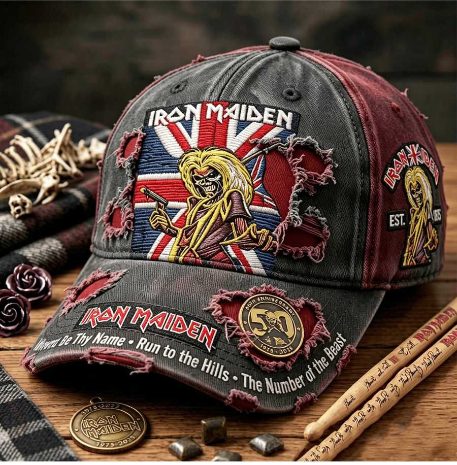 Unisex England Heavy Metal Band 2026 Tour Print Baseball Cap