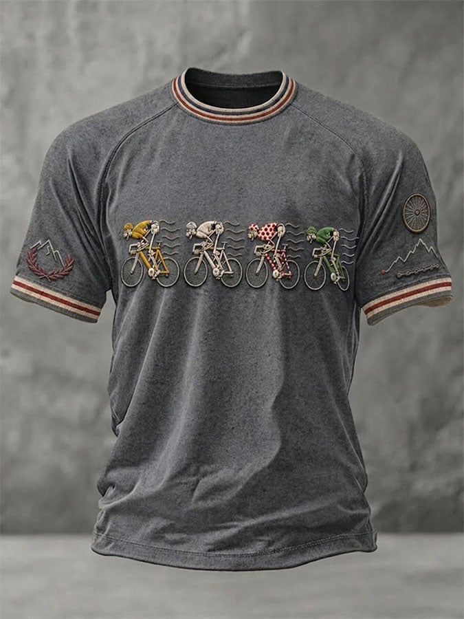 Men's Retro Print Short-Sleeve T-Shirt