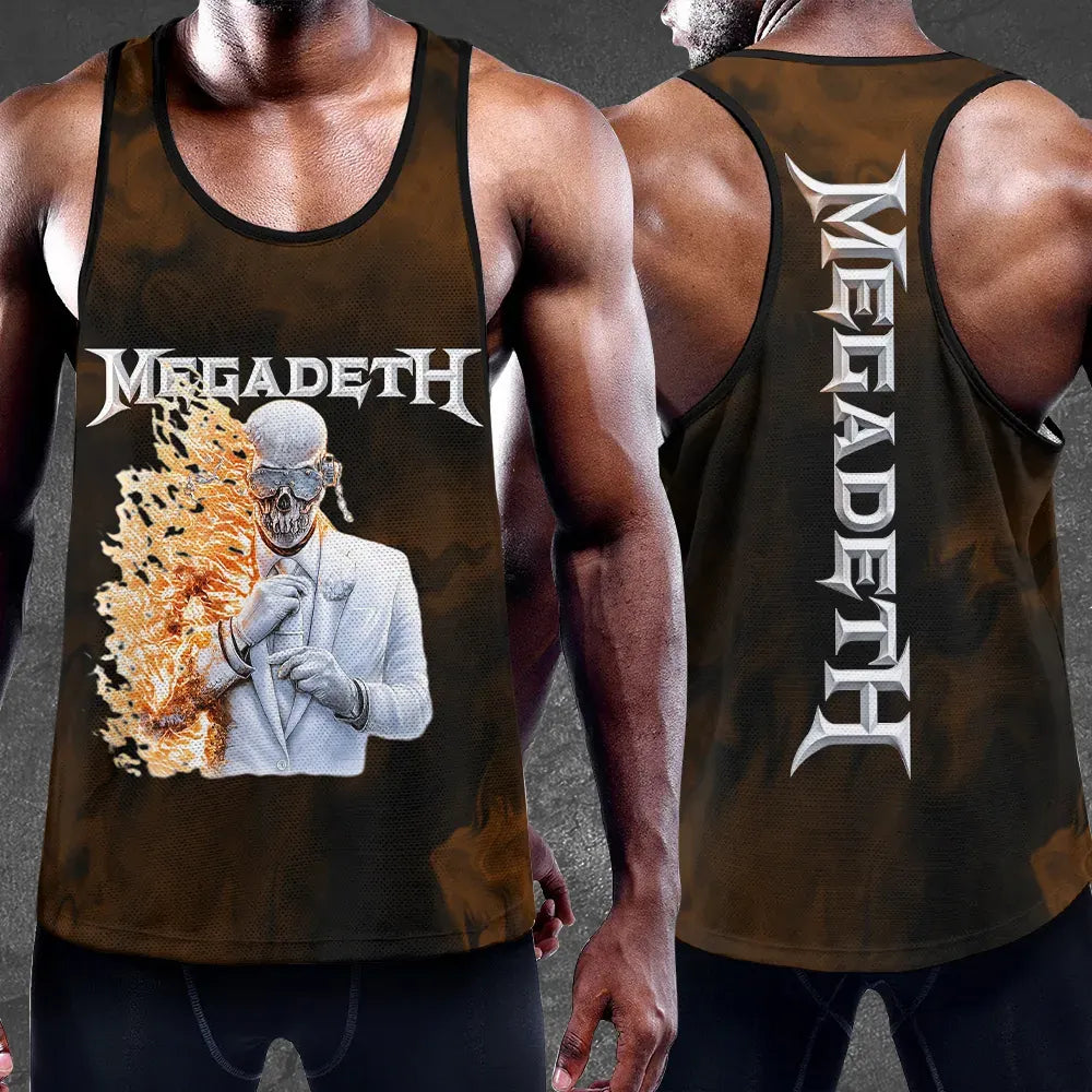 Men's American Thrash Metal Band Print Tank Top