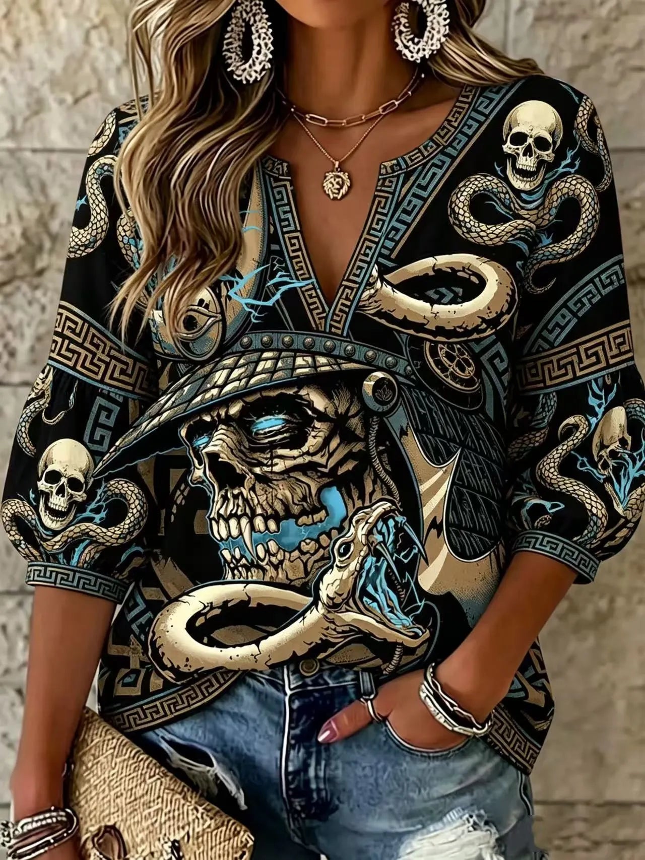Women's Casual Metallica Fans Print Shirt