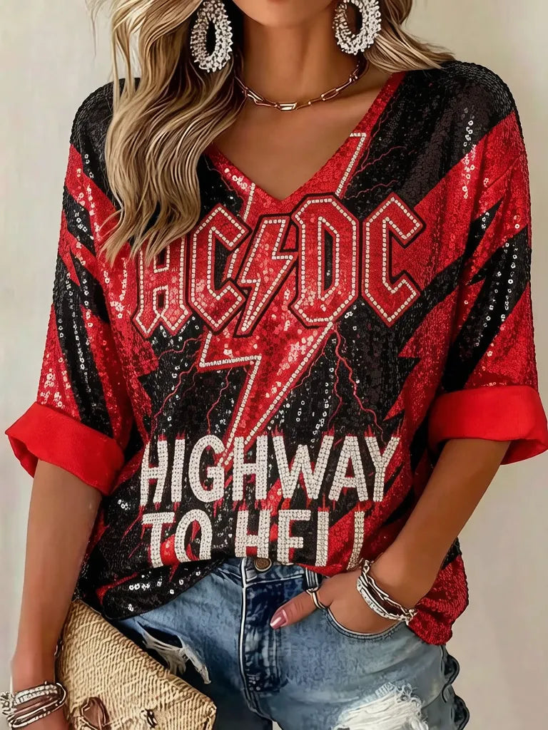 Women's Vintage AC/DC Fan Top