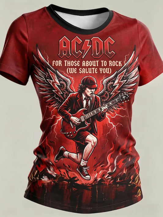 Women's Vintage AC/DC Fan T-Shirt
