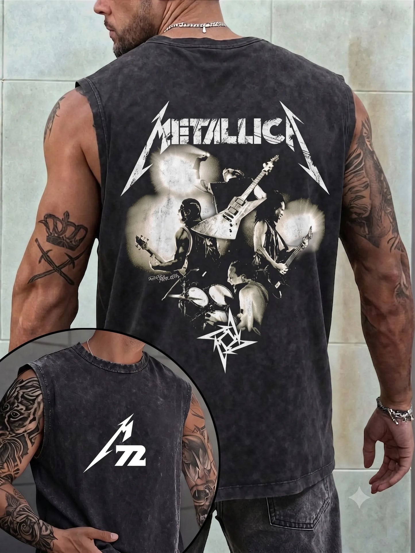 Men's Metallica Fans Print Tank Top