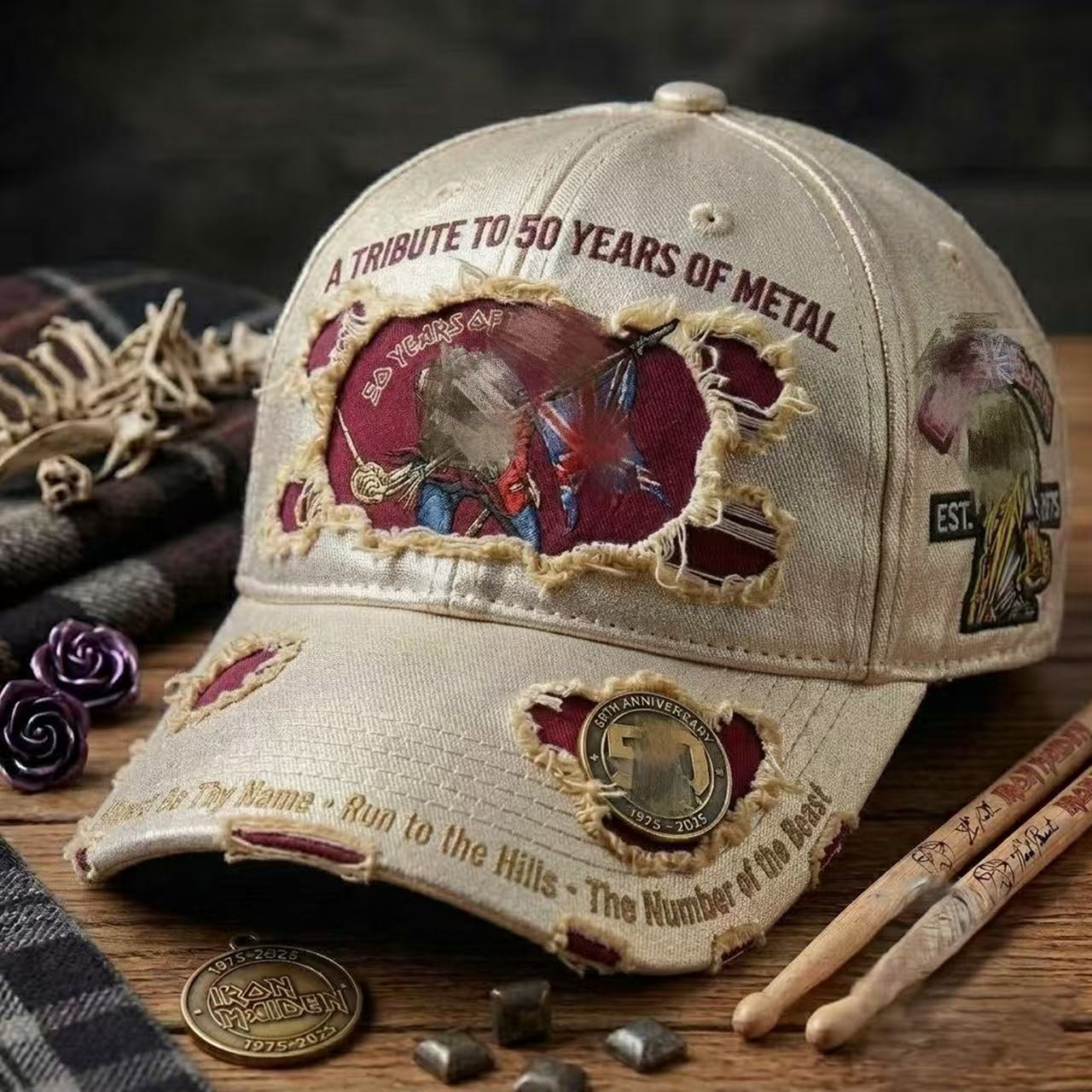 Unisex England Heavy Metal Band 2026 Tour Print Baseball Cap