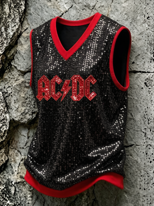 Women's ACDC Band Print Tank Top