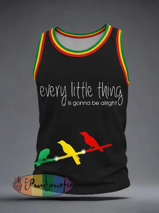 Men's Reggae Music Inspired Print Tank Top