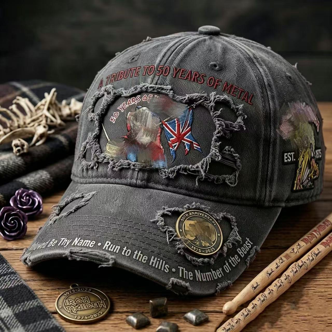 Unisex England Heavy Metal Band 2026 Tour Print Baseball Cap