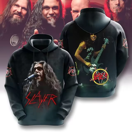 Men's American Thrash Metal Band Print Hoodie