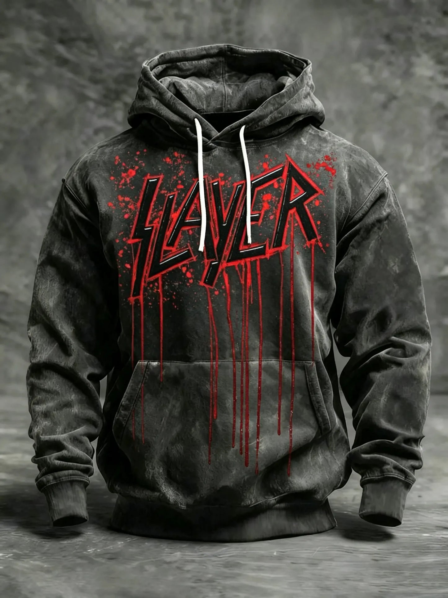 Men's American Thrash Metal Band Print Hoodie
