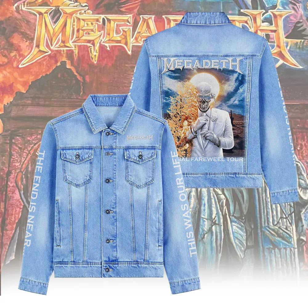 Men's American Thrash Metal Band Print Jacket