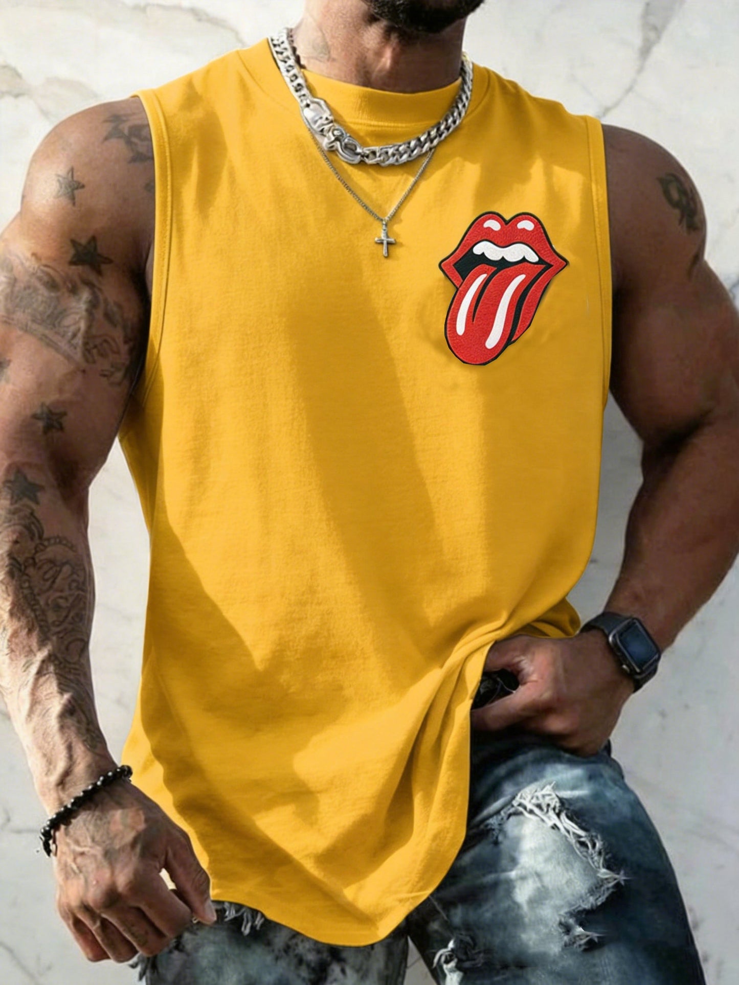 Men's Rock Band Tongue Tank Top