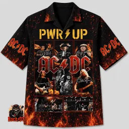 Men's Retro AC/DC Band Rock Fan Shirt