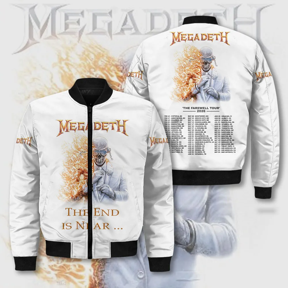 Men's American Thrash Metal Band Print Jacket
