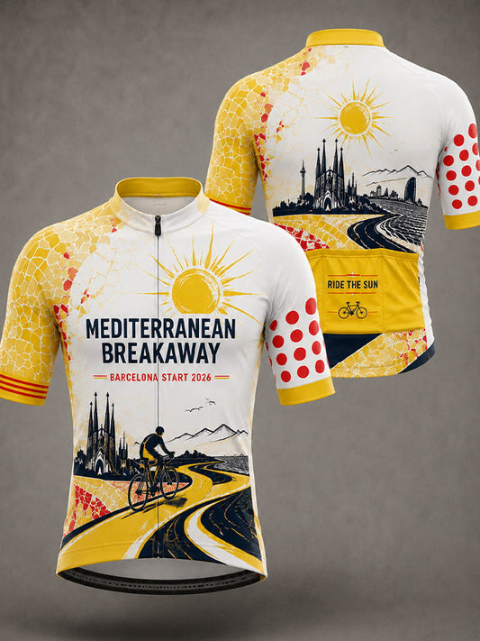 Maillot de cyclisme imprimé Tour de France pour hommes