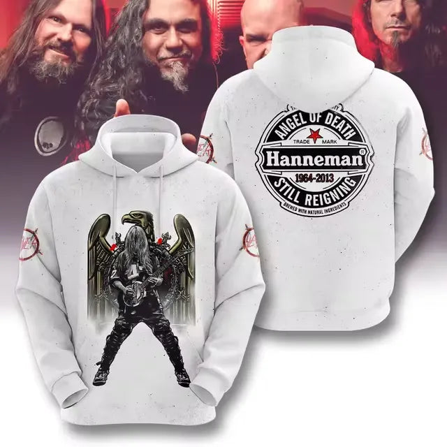 Men's American Thrash Metal Band Print Hoodie