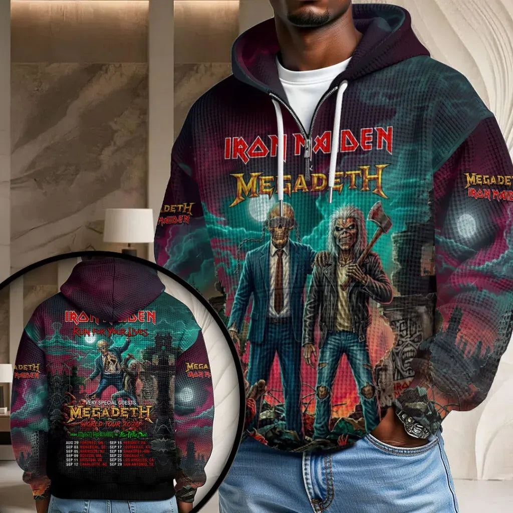 Men's American Thrash Metal Band Print Jacket