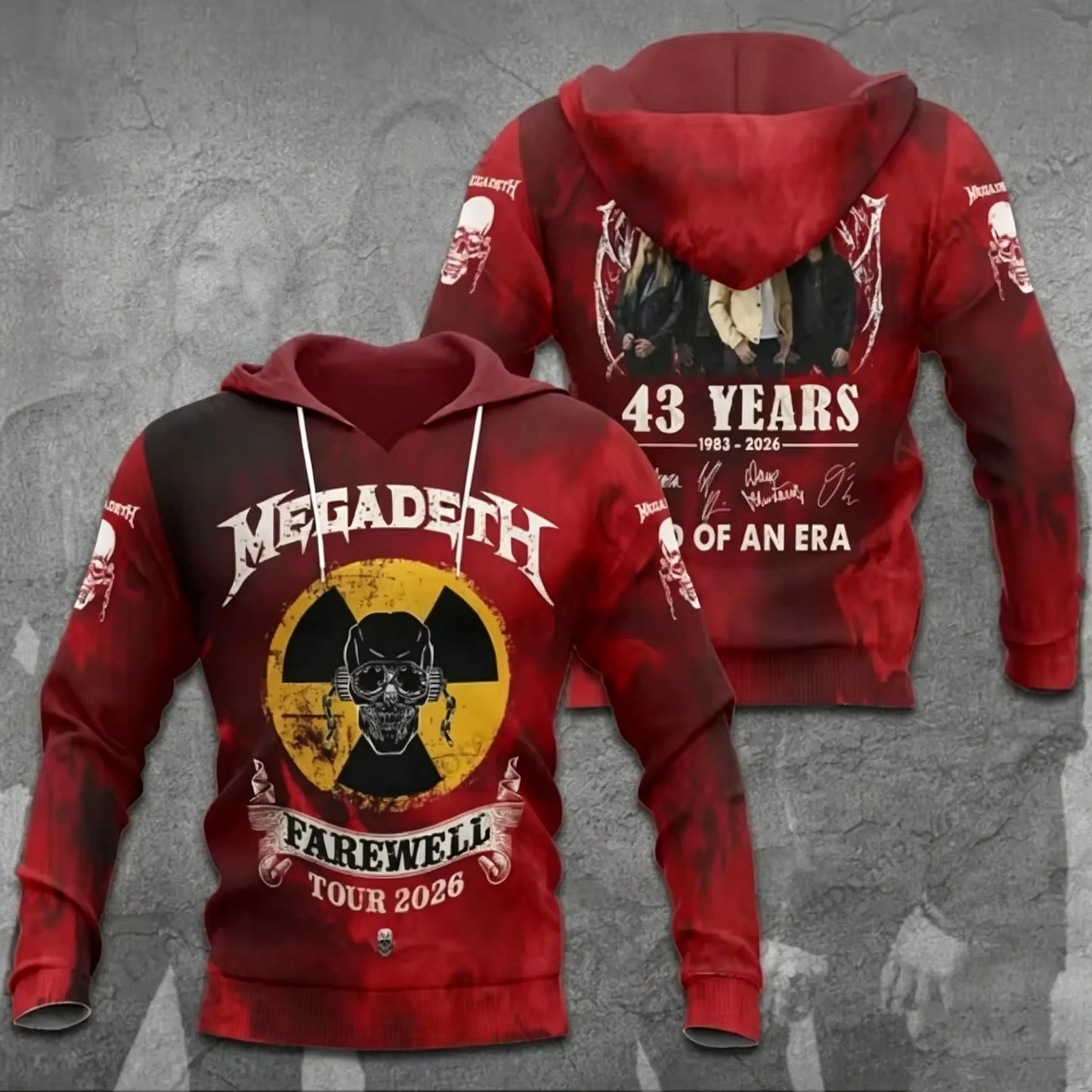 Men's American Thrash Metal Band Print Hoodie