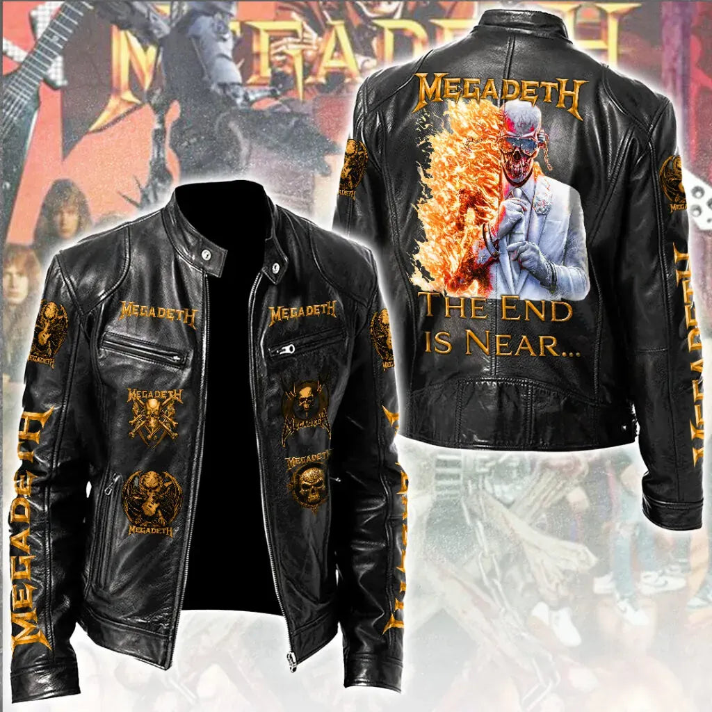 Men's American Thrash Metal Band Print Jacket