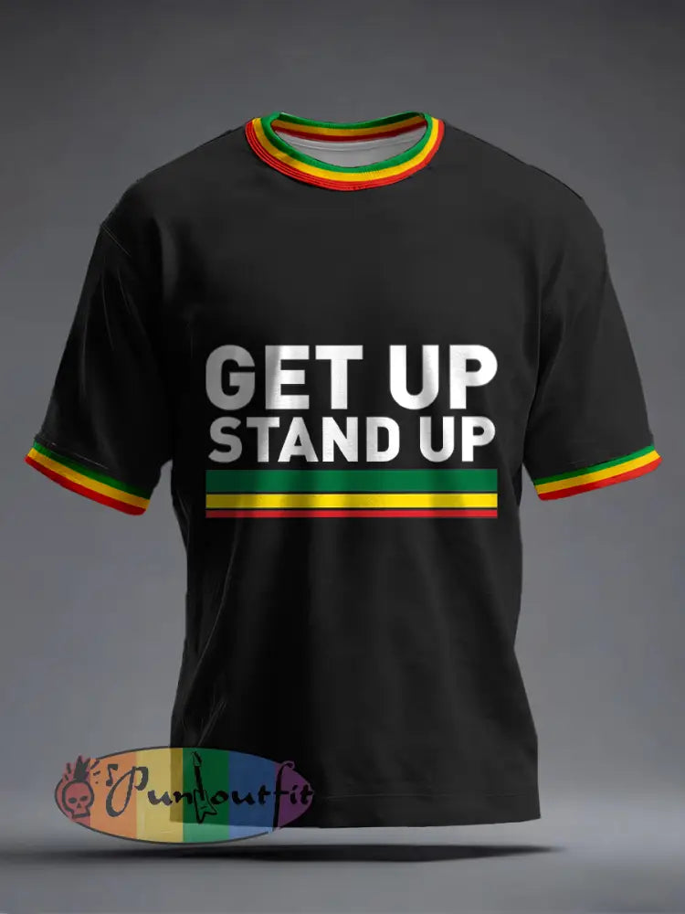 Men's Reggae Music Inspired Print T-Shirt