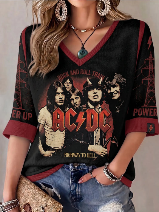 Women's Vintage AC/DC Fan Top