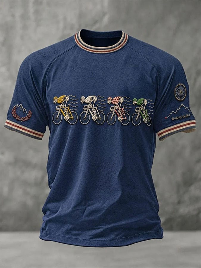Men's Retro Print Short-Sleeve T-Shirt