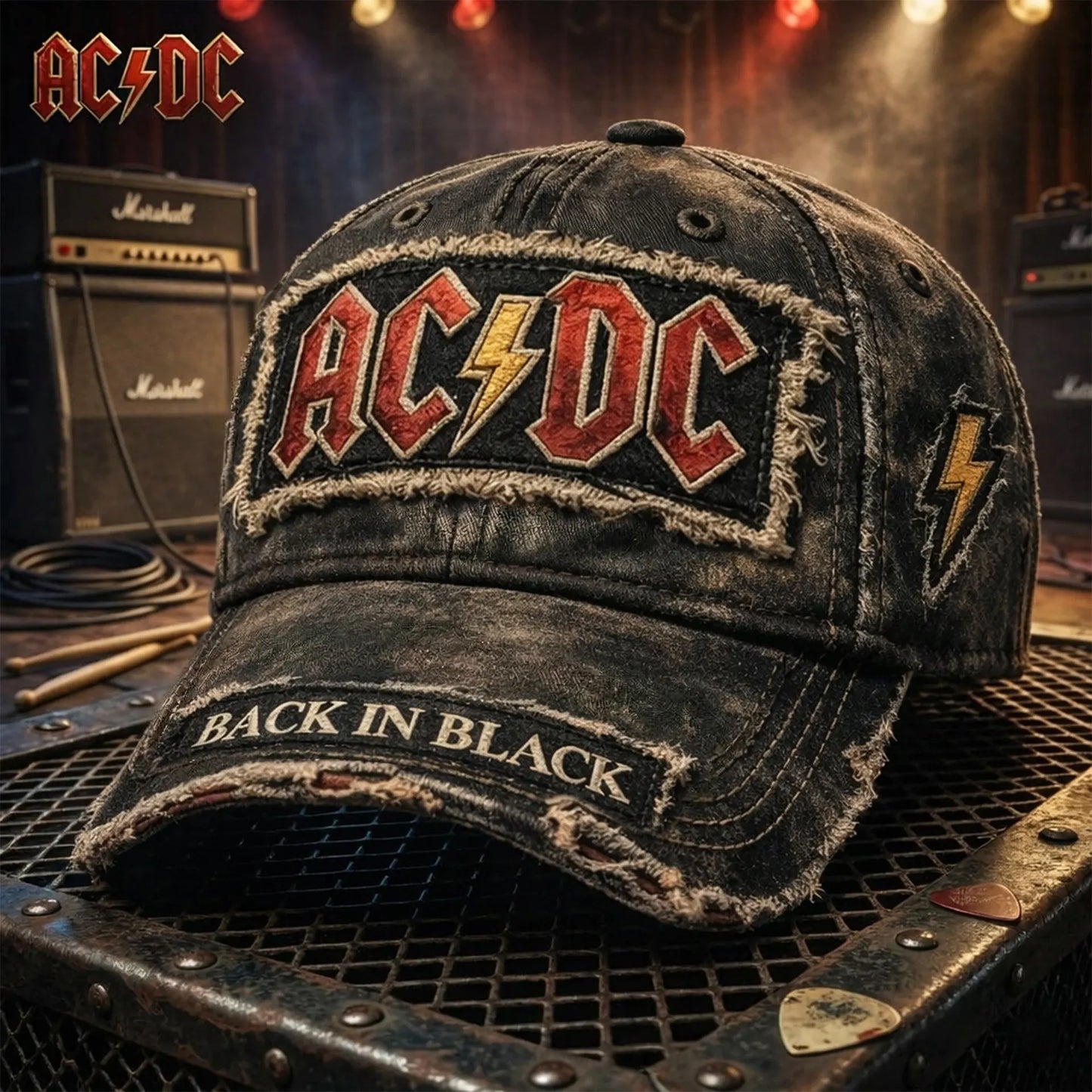Vintage AC/DC Rock Band Fan Hat