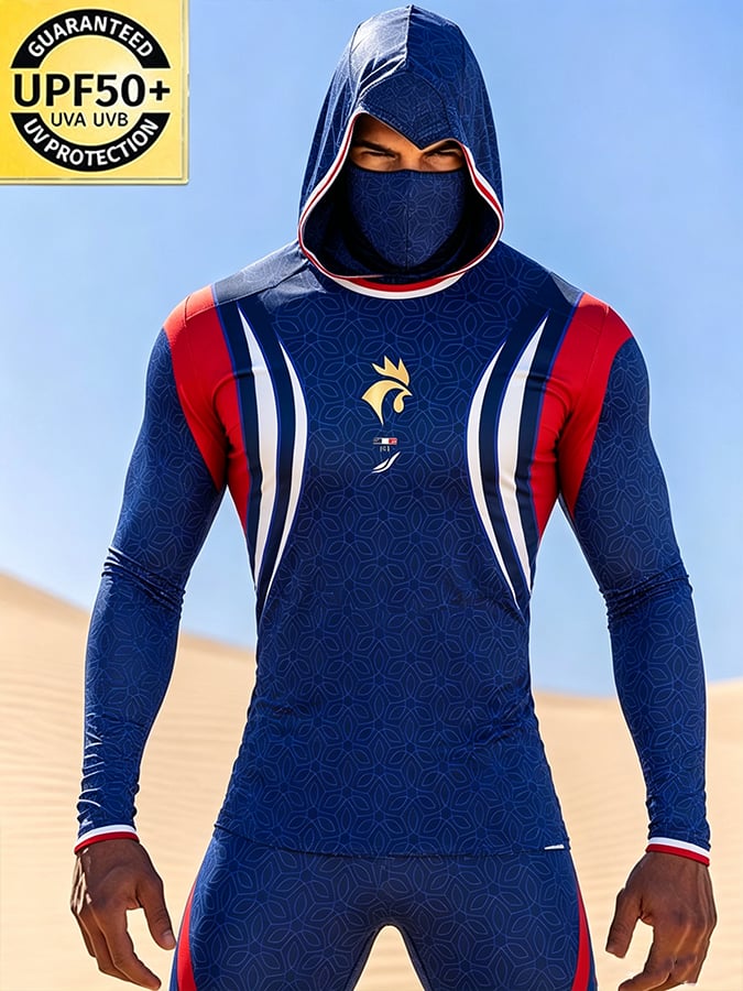 Men's Tour de France Short-Sleeve Hooded Sun-Protection Shirt