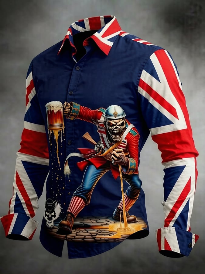 Men's Iron Maiden Tour Long-Sleeve Printed Shirt
