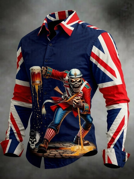 Men's Iron Maiden Tour Long-Sleeve Printed Shirt