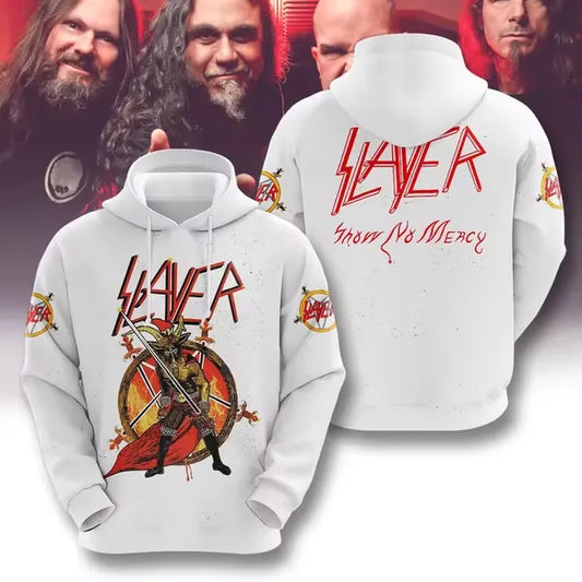 Men's American Thrash Metal Band Print Hoodie