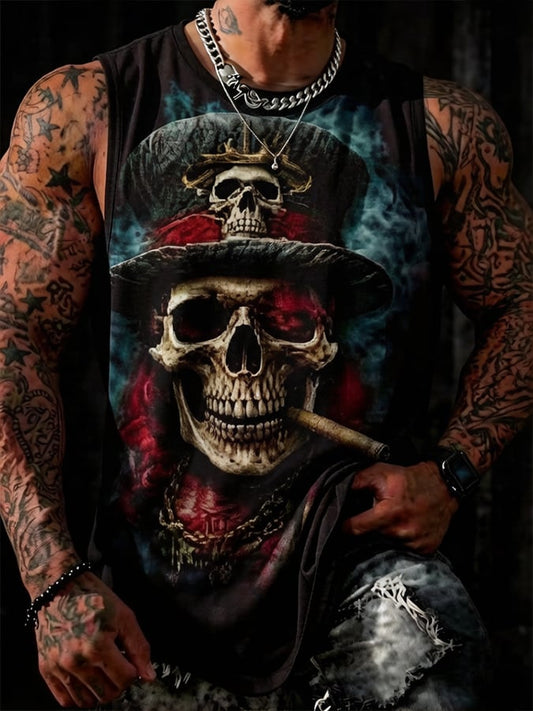 Men's England Heavy Metal Band Crewneck Printed Tank Top