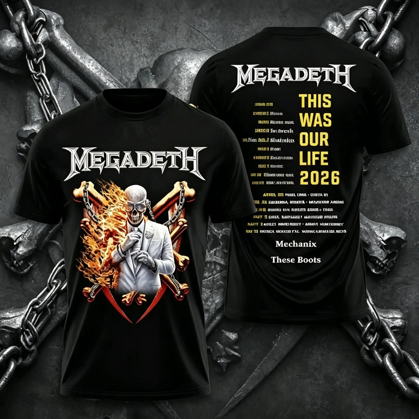 Men's American Thrash Metal Band Short-Sleeve T-Shirt